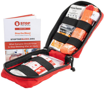 Stop The Bleed Enhanced Premium Personal Bleeding Kit with Chest Seals