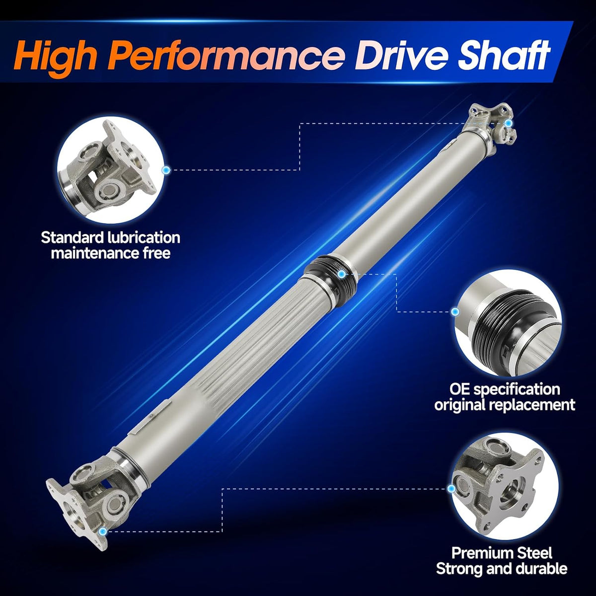 Rear Drive Shaft Driveshaft Prop Shaft Assembly Fit for Ford Explorer 2002-2010 4.0L/4.6L 4WD Replace# 1L2Z4602EA, 1L2Z4602EB