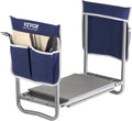 Garden Kneeler and Seat Heavy Duty, Portable Garden Stool with 11'' EVA Kneeling Pad and 2 Tool Bags, Folding Garden