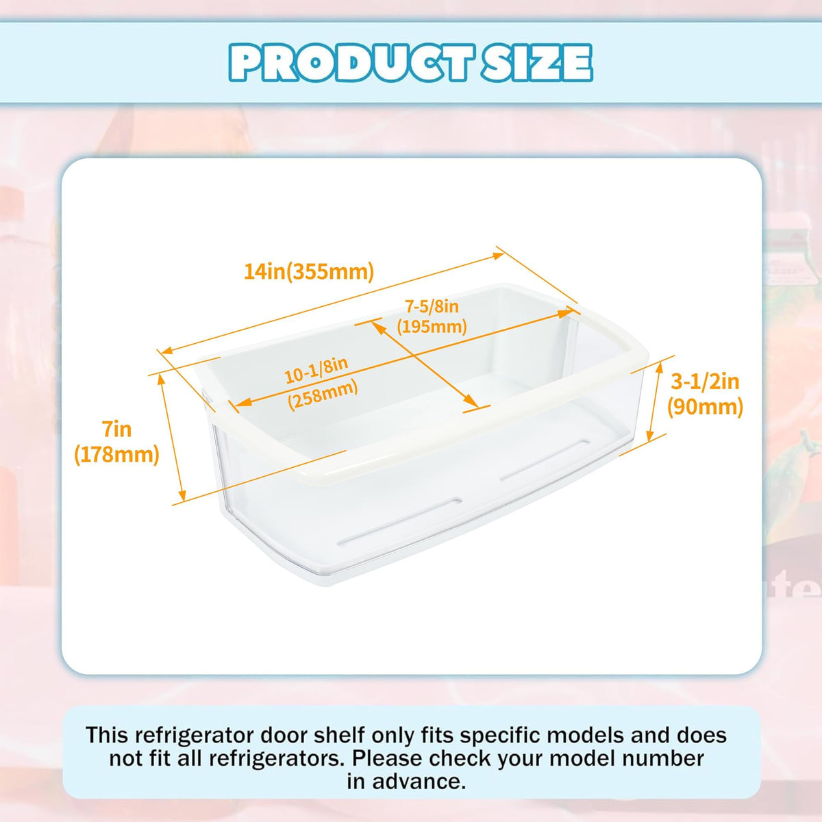 Kojem 79571052010 AAP73631503 Refrigerator Door Shelf Compatible with Elite