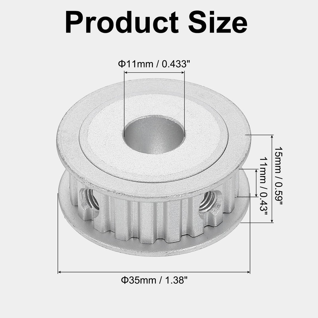DTGN XL Timing Pulley, 20-Teeth 11mm Bore for 0.37" Width Belt