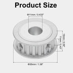 DTGN XL Timing Pulley, 20-Teeth 11mm Bore for 0.37" Width Belt