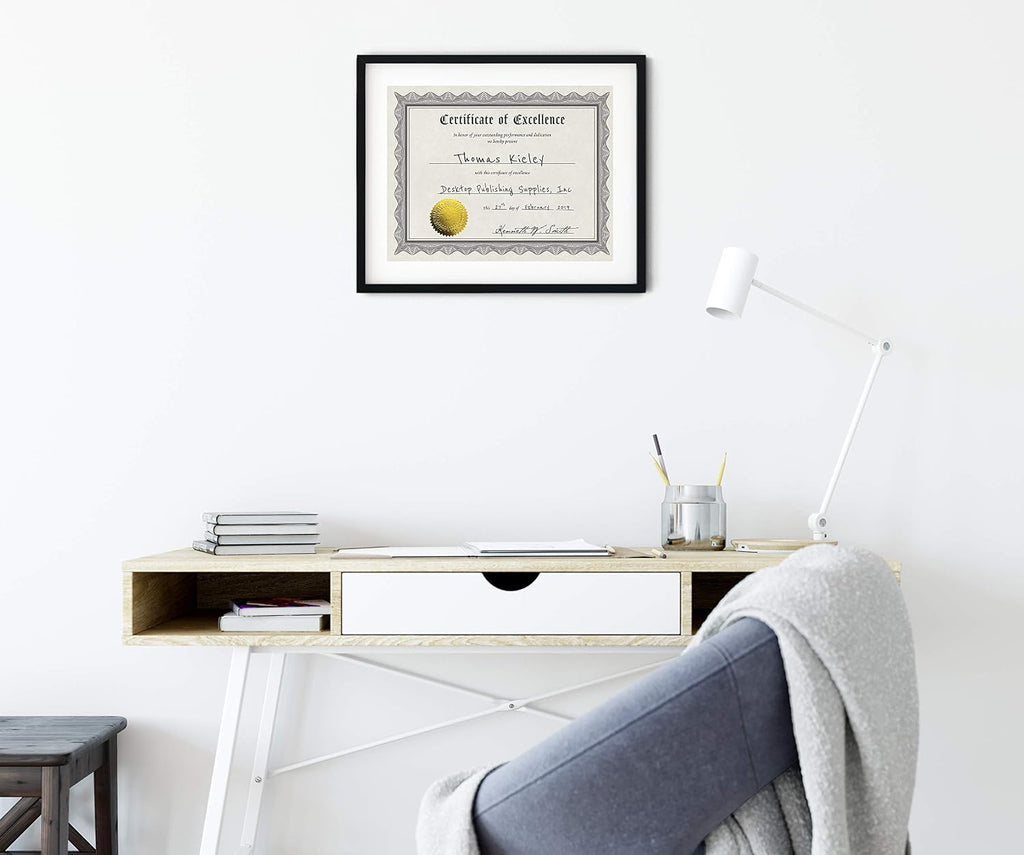 Certificate of Excellence Certificate Paper with Embossed Gold Foil Seals - 30 Pack - Parchment Award Certificates