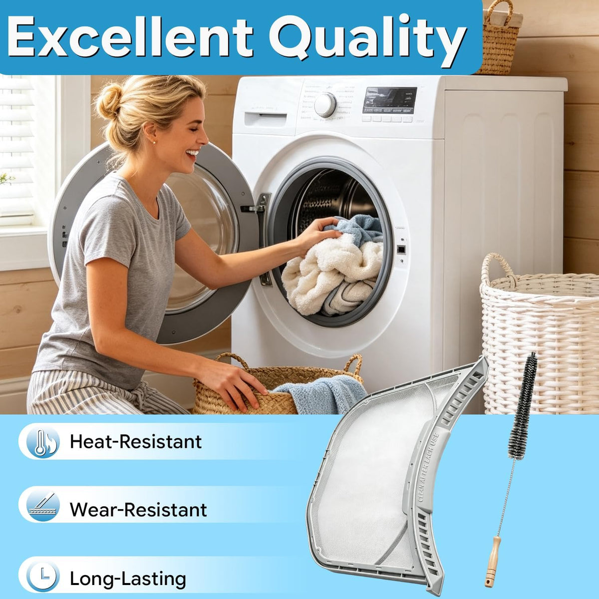 Upgraded Dryer Lint Filter Screen Compatible with LG DLGX3571V