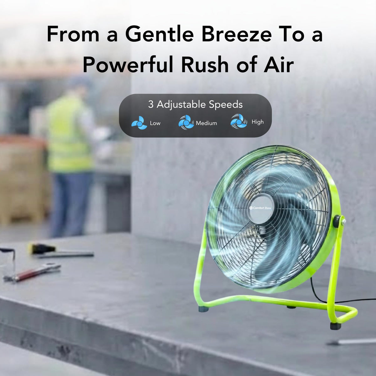 9" Low-Profile Desk & Floor Fan