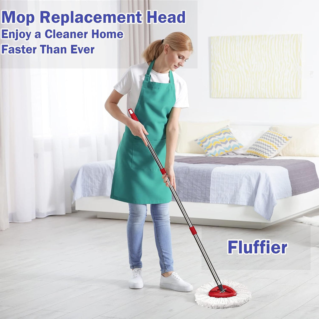 Spin Mop Replacement Head 4 Pack Mop Refill Compatible with Ocedar Triangle Swivel Mops Microfiber Swivel Mop