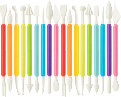 2 Set Air Dry Clay Tools, 18PCS Polymer Clay Tools Kit for Modeling, Plastic Clay Tools Sculpting for Kids, Adults