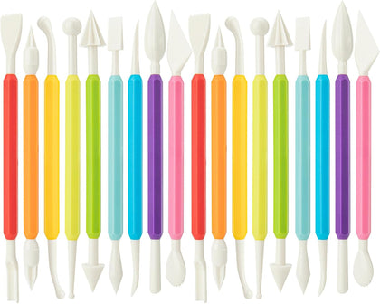2 Set Air Dry Clay Tools, 18PCS Polymer Clay Tools Kit for Modeling, Plastic Clay Tools Sculpting for Kids, Adults