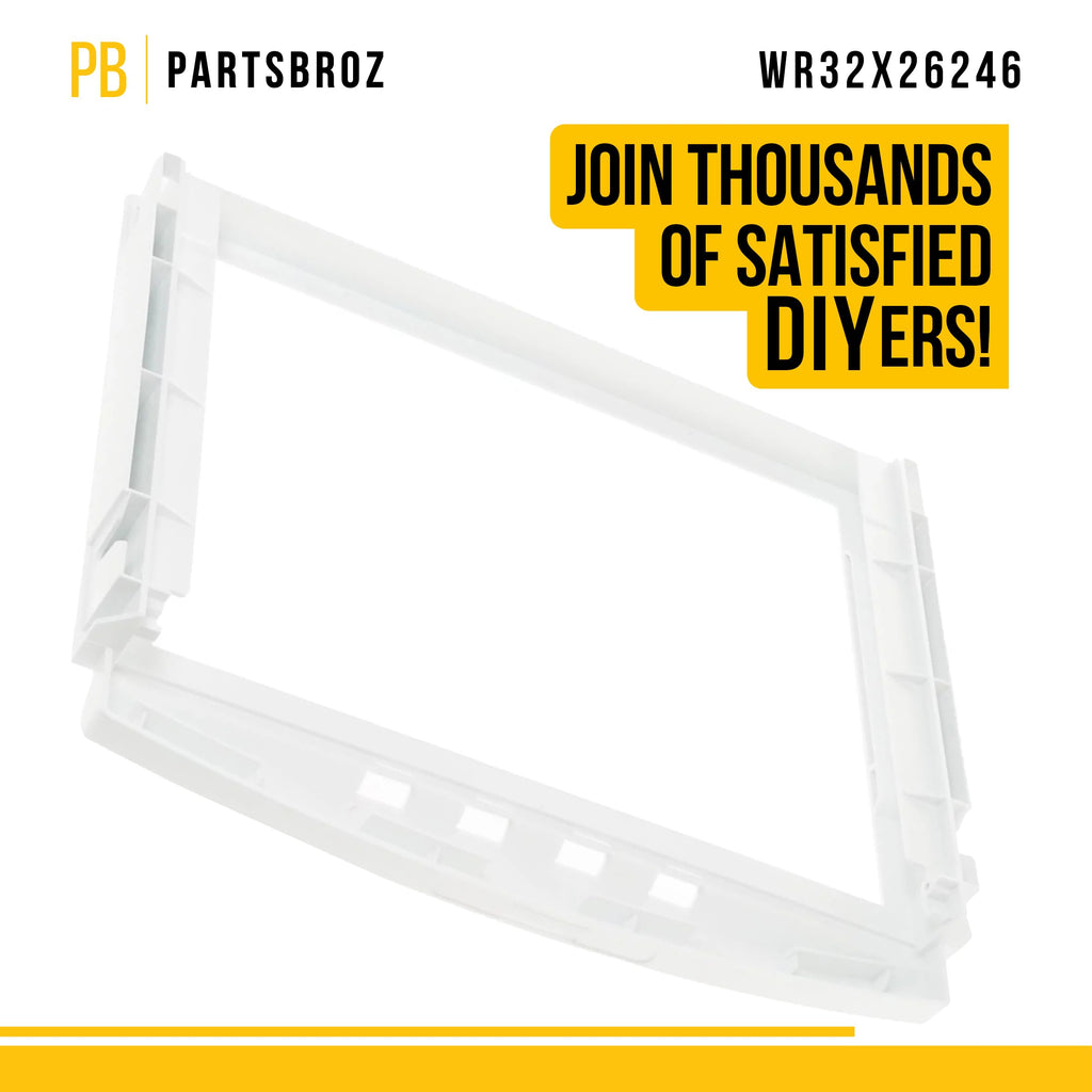 Refrigerator Pan Cover Frame for General Electric GE GSS23HSHECSS