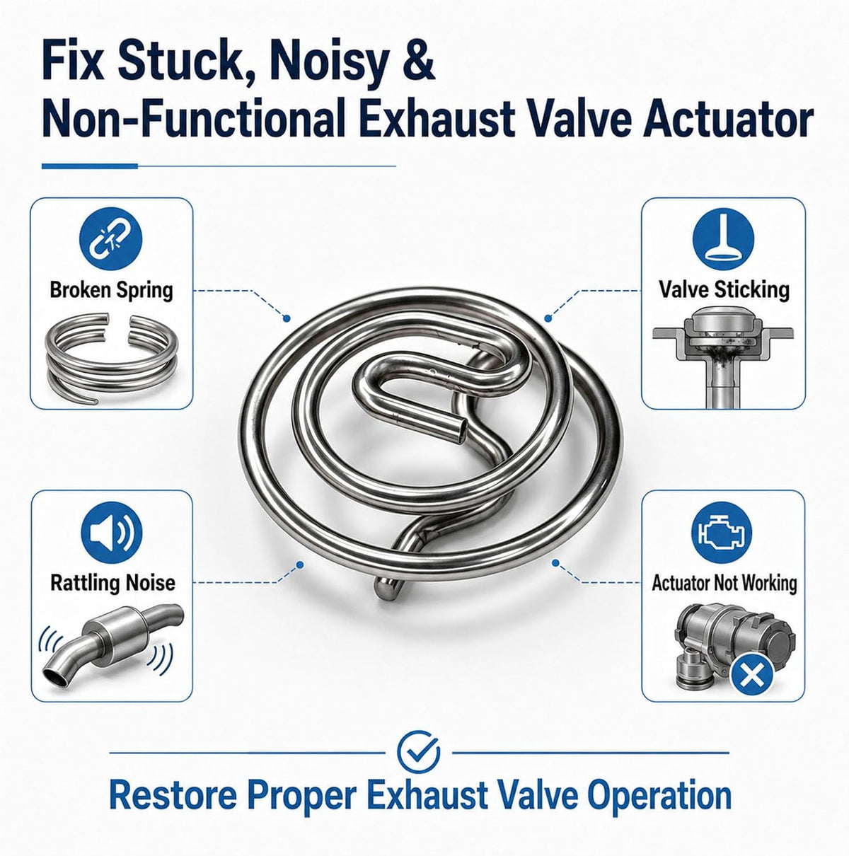 2 PCS Electronic Exhaust Actuator Valve Spring Repair Kit