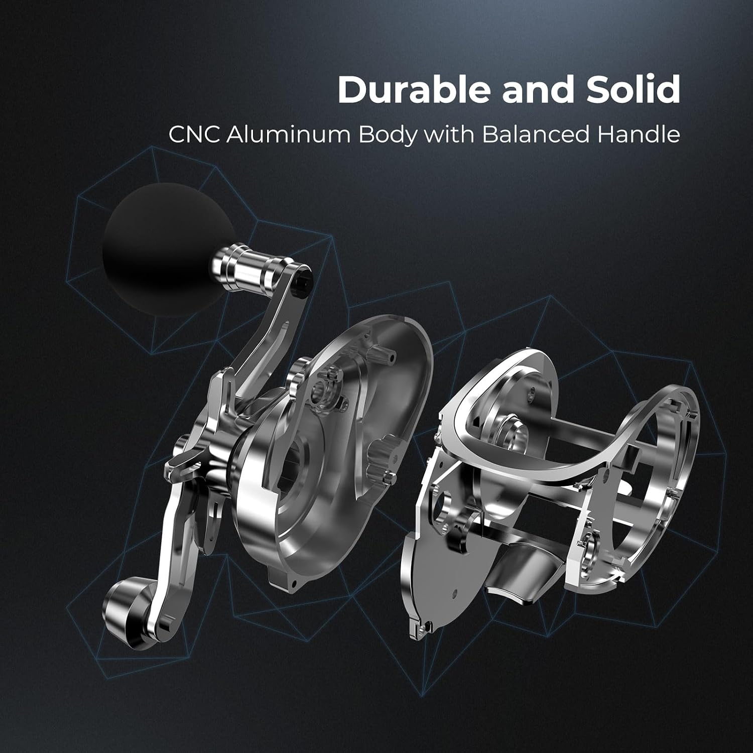 Alinox 300 Baitcasting Reel, 33LB Drag, Aluminum Frame | Freshwater saltwater, 6.6/8.1 ratios, smooth casting