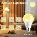 6 Pack A19 LED Light Bulbs, Soft Warm White 2700K, 60 Watt Eq,E26 Base