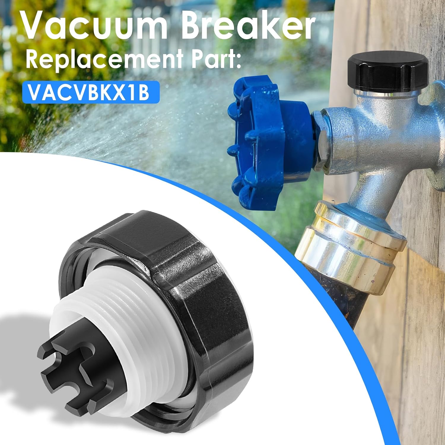 VACVBKX1B Vacuum Breaker Replacement Kit, Anti Siphon Valve Repair Kit | ASSE 1019-A Vacuum Breaker Replacement Kit