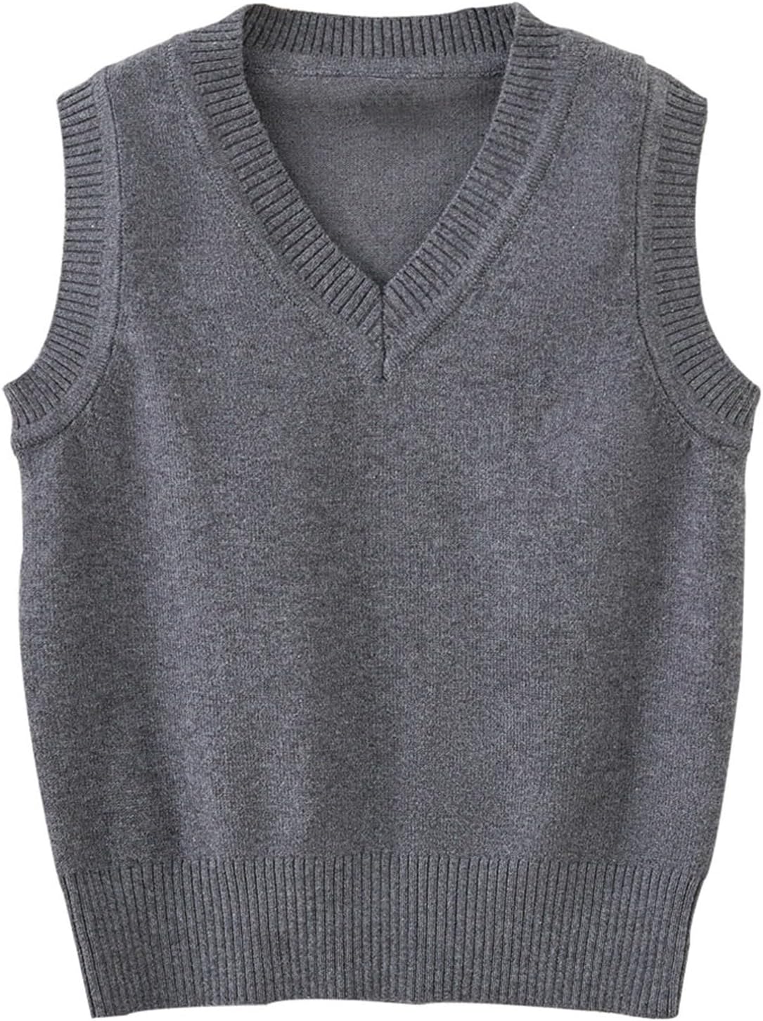 Boys Sweater Vest 100% Cotton School Uniform Vests for Girls Boy Toddler Kids Knit Fall Winter Clothes