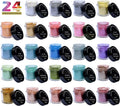 Mica Powder for Lip Gloss, Skin, Nails, Soap Making, Bath Bombs, Epoxy Resin, Art Crafts, 24 Colors(0.11oz) Each