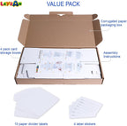 Trading Card Storage Box, 4-Pack 400 Count Cardboard TCG & Sport Card Box | Trading Card Storage with Divider and