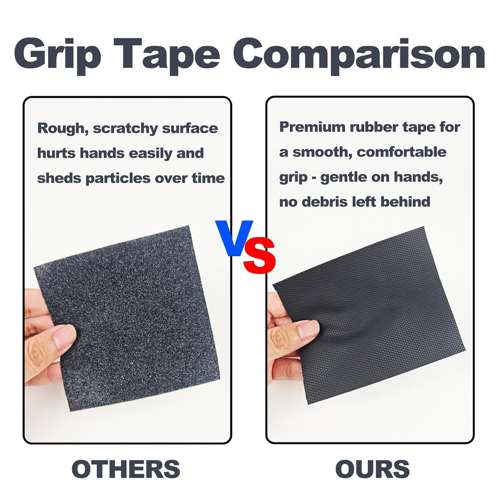 Rubber Grip Tape, 4" x16.5Ft, Anti-Slip, Comfortable Grip, Durable