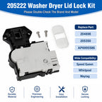 205222 Washer Lid Lock Kit for Speed Queen Whirlpool Maytag Top Load Clothe