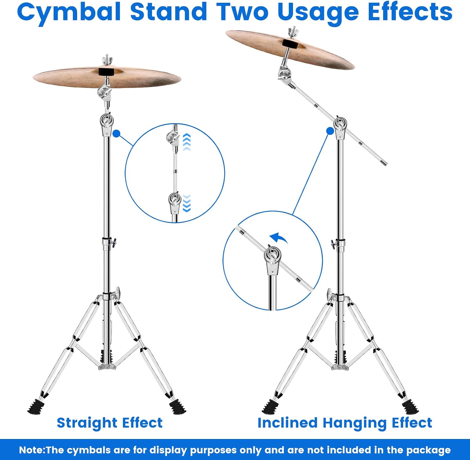 Cymbal Stand, Adjustable Cymbal Stand for Drum Hardware Percussion Mount Holder Gear Set Drum Hardware Set for