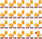 Frienda 30 Pairs XT30 Connectors Male Female, Gold Plated RC Lipo Battery