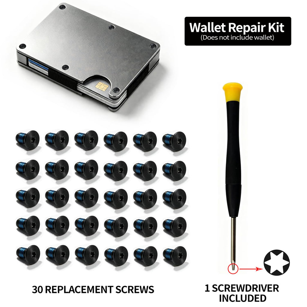 30pcs Screw Replacement for Ridge Wallets and Minimalist Metal RFID Wallets