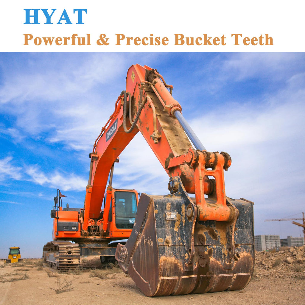 HYAT 6737324 Bucket Tooth Adapter + M16X55 Bolts and M16 Nuts, Bobcat Style Bucket Teeth 6737324 Flush Mount Bolt On Adapter-5 Pack