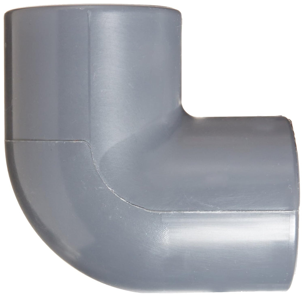 Spears 806 Series PVC Pipe Fitting, 90 Degree Elbow, Schedule 80, 1-1/2" Socket