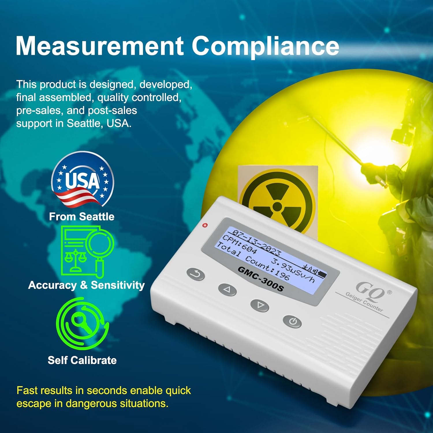 GMC-300S Digital Nuclear Radiation Detector Monitor Meter Geiger Counter Radiation Dosimeter