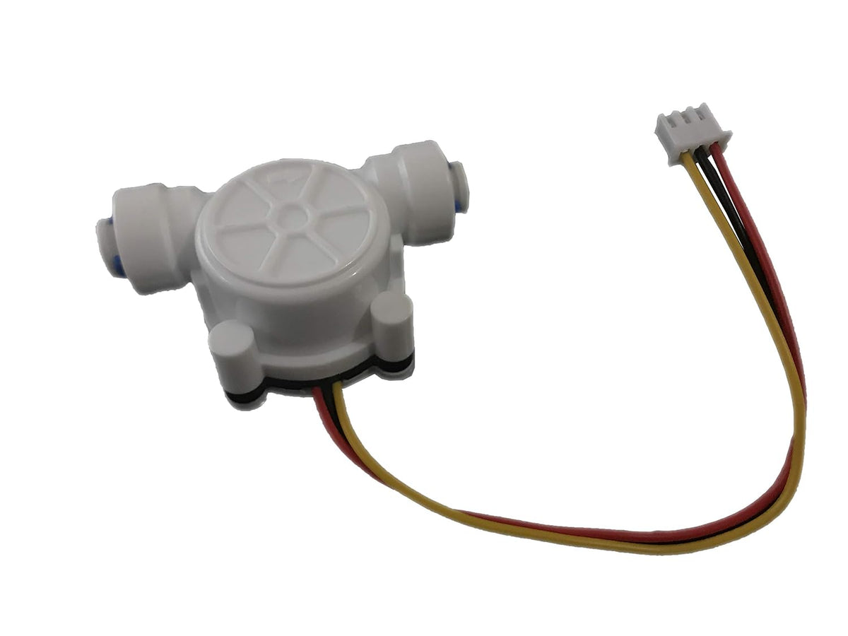 1/4" Quick Connect Water Flow Sensor Food-Grade Switch Hall Effect Flowmeter Fluid Meter Counter 0.3-6L/min