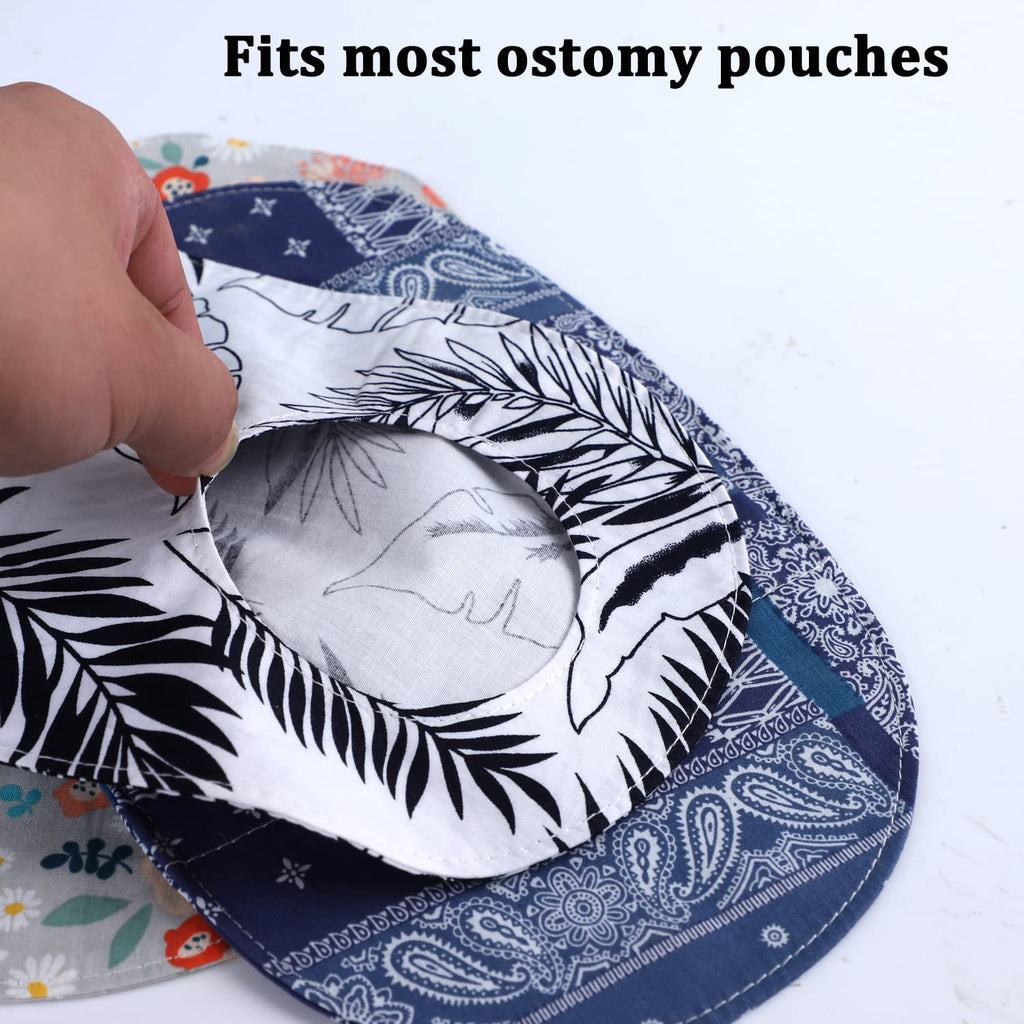 Ostomy Bag Covers - 3pcs Colostomy Bag Covers Odor Reducing Ostomy Pouch Covers, 3 inch Round Opening Colostomy Bag
