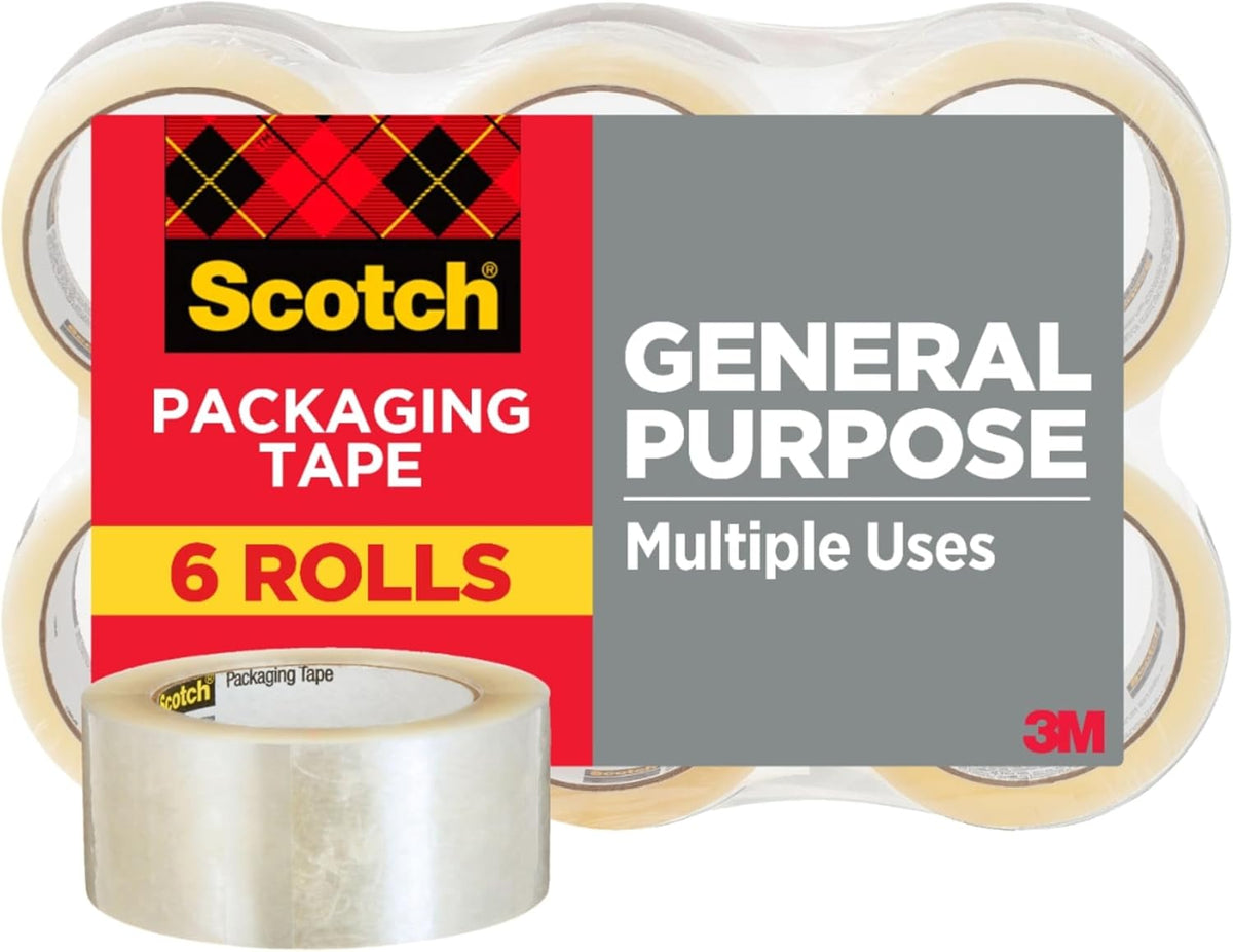 General Purpose Packing Tape Refill, 1.88 in x 109.4 yd, 6 Rolls