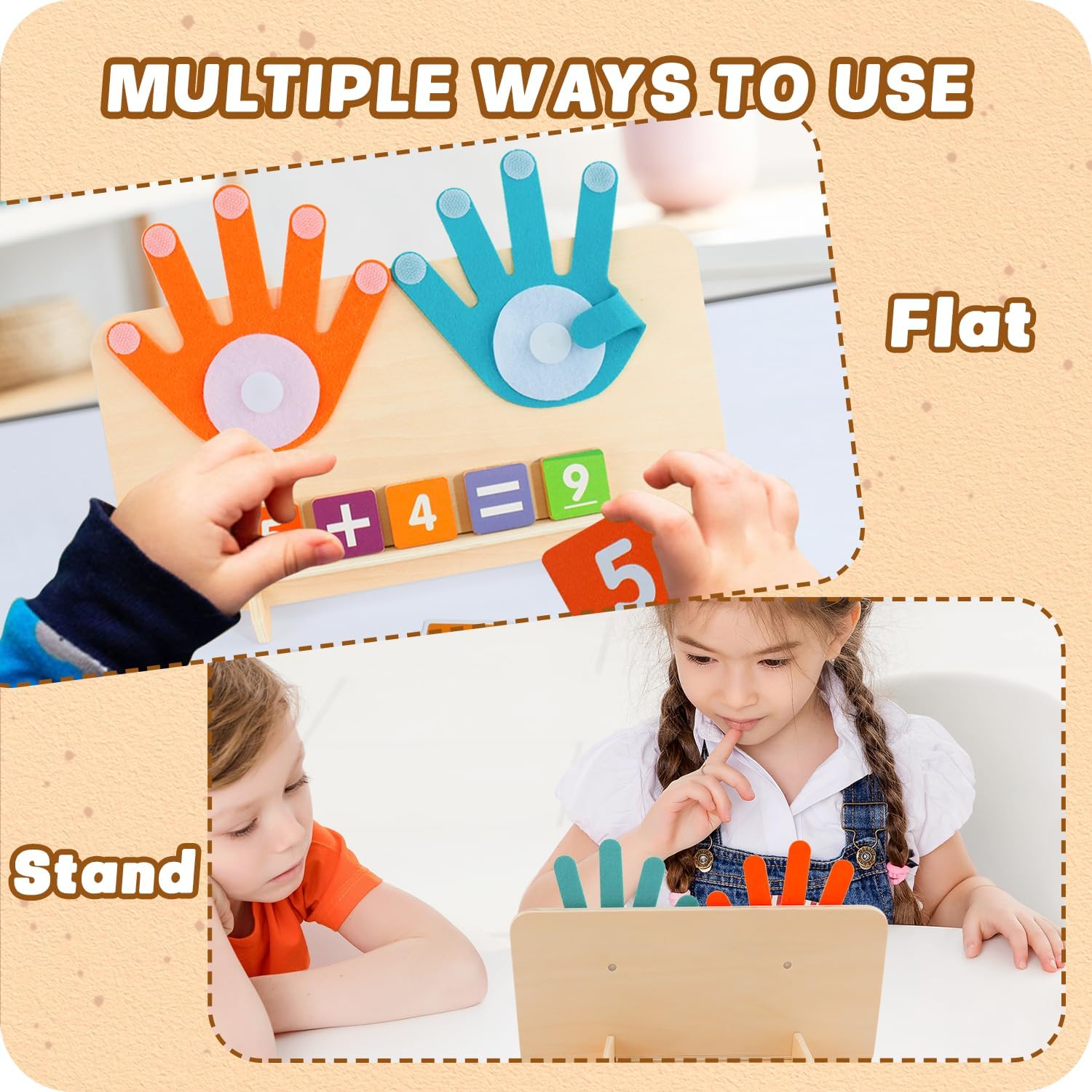Preschool Learning Toys for Toddlers 3+ Years, Educational Number Counting Blocks for Kids, Homeschool Supplies for