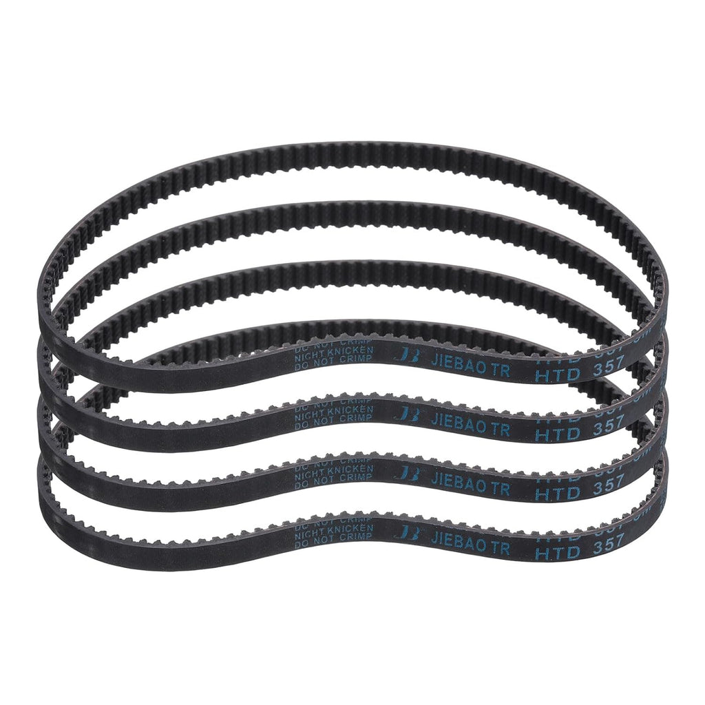uxcell 4pcs HTD-3M Rubber Timing Belt 119 Teeth, 357mm Pitch Length x 6mm Width x 2.4mm Height, Closed Loop Pulley Timing Belt