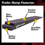 Foam Trailer Loading Ramps for Low-Profile Cars, 7 in H, Pair