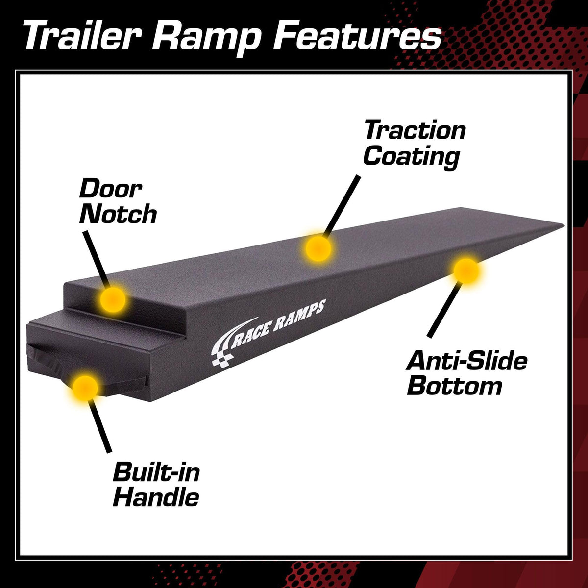 Foam Trailer Loading Ramps for Low-Profile Cars, 7 in H, Pair