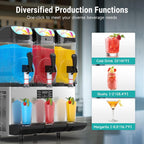 Commercial Slushy Machine, 45L Triple Tank Margarita Maker