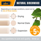 ALBO 100 Pcs. Fluted Wood Dowel Pin Kit, 1/4, 5/16, 3/8 & 1/2 Inch
