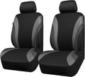 Line Rider Sporty Front Seat Covers,Gray Car Seat Covers Two Front Seats Only, Airbag Compatible,Universal Fit