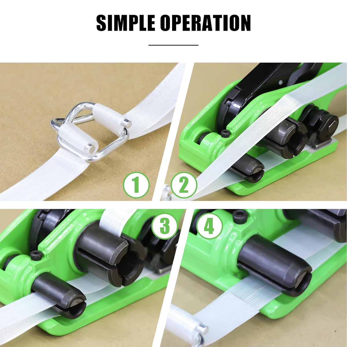 Heavy Duty Banding Strapping Tensioner & Cutter Manual Packaging Tools Windlass for 1/2"-3/4" Width Polyproplyn Poly