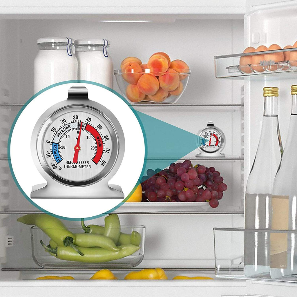 Refrigerator Thermometer, Large Dial Freezer Thermometer,Classic Series Temperature Thermometer for Refrigerator Freezer Fridge Cooler (3Pack)