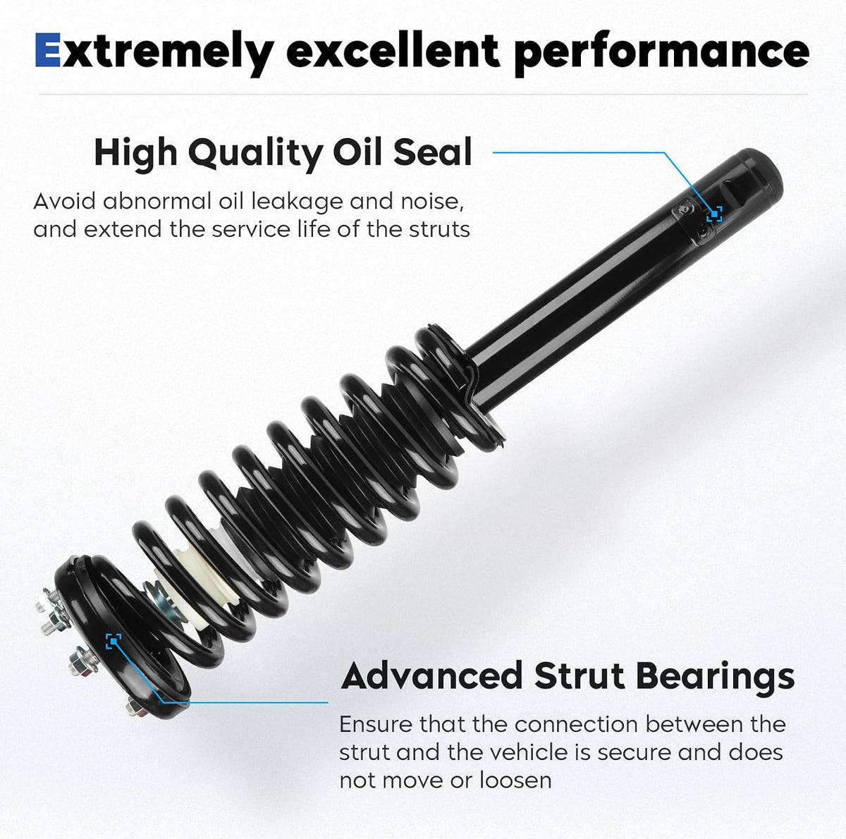 Front Struts Assembly w/Coil Spring Fit for 2003-2007 Honda Accord