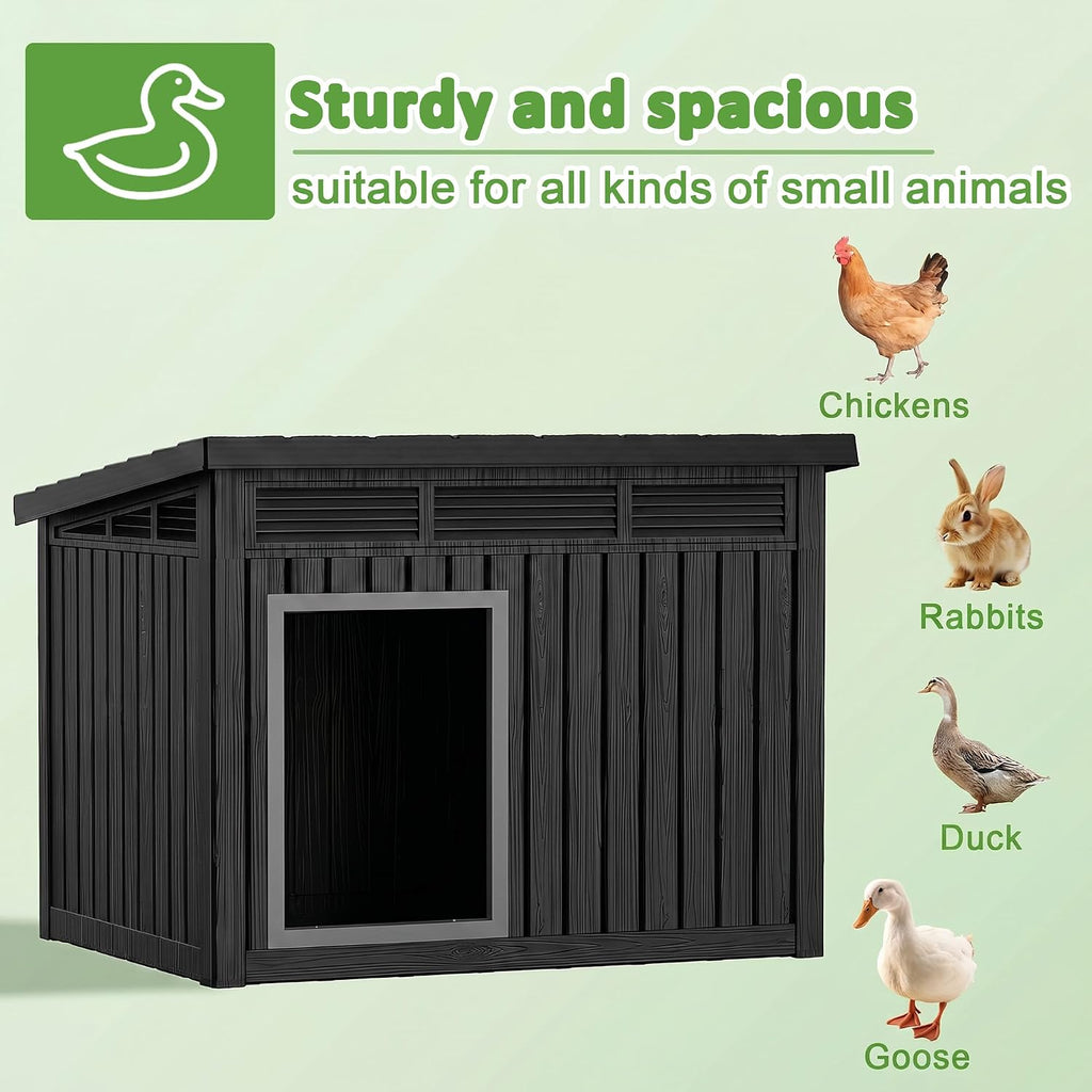 Outdoor Duck/Chicken House, Black