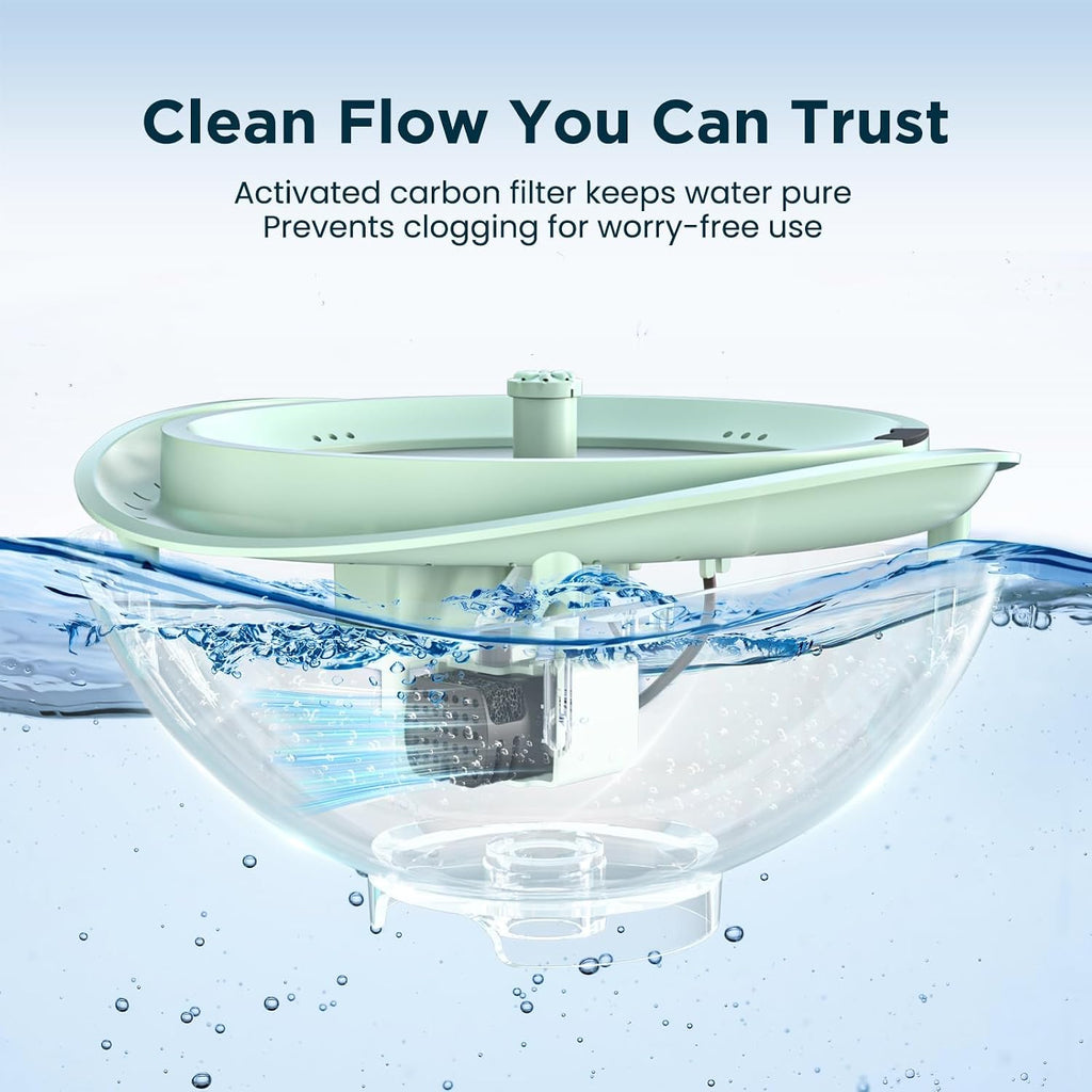 4" Extra Deep Hanging Bird Bath, Solar Bird Bath Fountain with 3 Spray Modes - 2L Large Capacity, Quiet Pump with