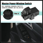 Hihaha Rear Side Master Power Window Switch Fit for Chevrolet Silverado 2500 - Pack of 1 Black Durable Material