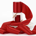 Double Faced 3 inch Satin Ribbon Red Ribbon Continuous 10 Yards