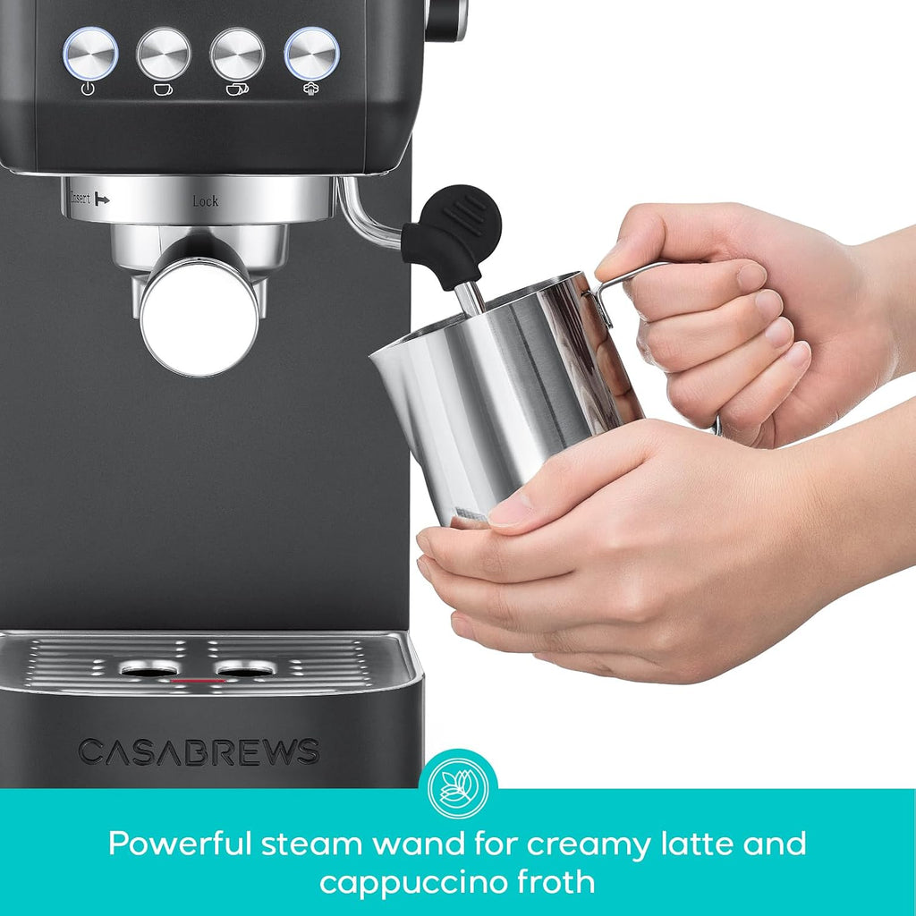 3700 Essential Espresso Machine, Stainless Steel Espresso Maker | 20-Bar Italian Pump, Powerful Steam Wand, 43.9oz