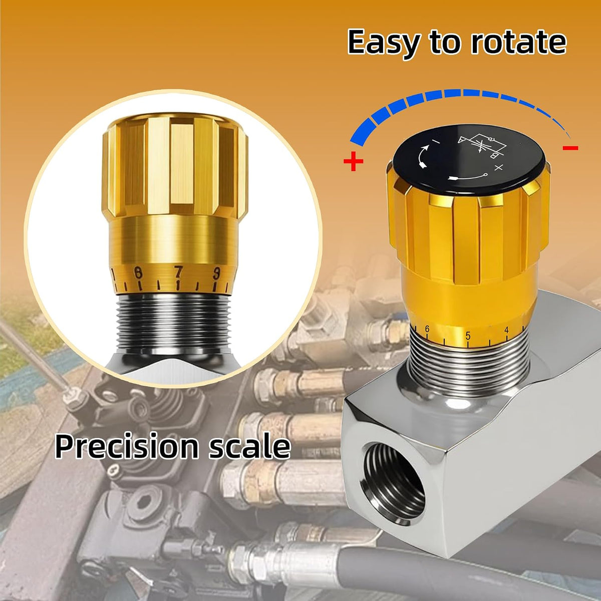 Hydraulic Flow Control Needle Valve 1/2 Inch Npt Ports, 16.64 GPM, 5076 PSI