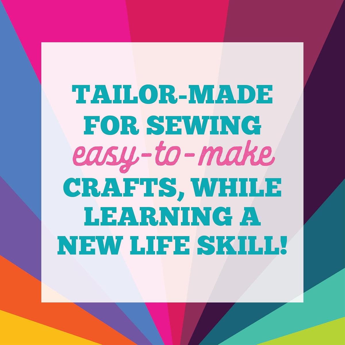 Let’s Learn to Sew – Mini Sewing Kit, Arts and Crafts, Art Supplies, Embroidery Kit for Beginners, Includes Sewing