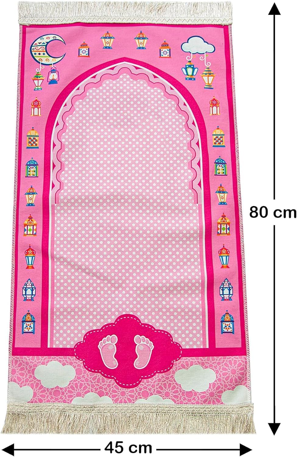 Muslim Prayer Rug for Kid, Islamic Gifts Praying Mat for Kids, Kids Prayer Mat, Design Janamaz Sajadah, Soft Salah
