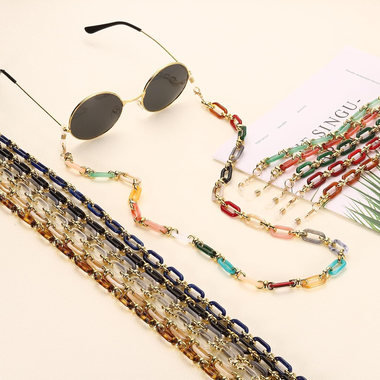 Acrylic Glasses Chain, Eyeglass Chain Holder Strap Chains